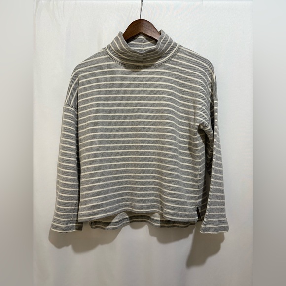 Madewell Sweaters - Madewell Funnel Neck Top Shirt Oversized Boxy Striped‎  Womens Size M